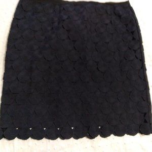 Navy Blue Pencil Style Lace Skirt by Ann Taylor